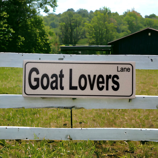 Goat Lovers Lane Sign