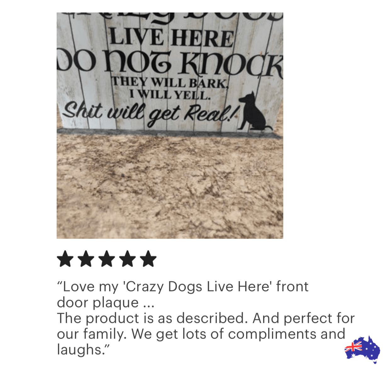 Crazy Dogs Live Here Do Not Knock Sign - The Renmy Store Homewares & Gifts 