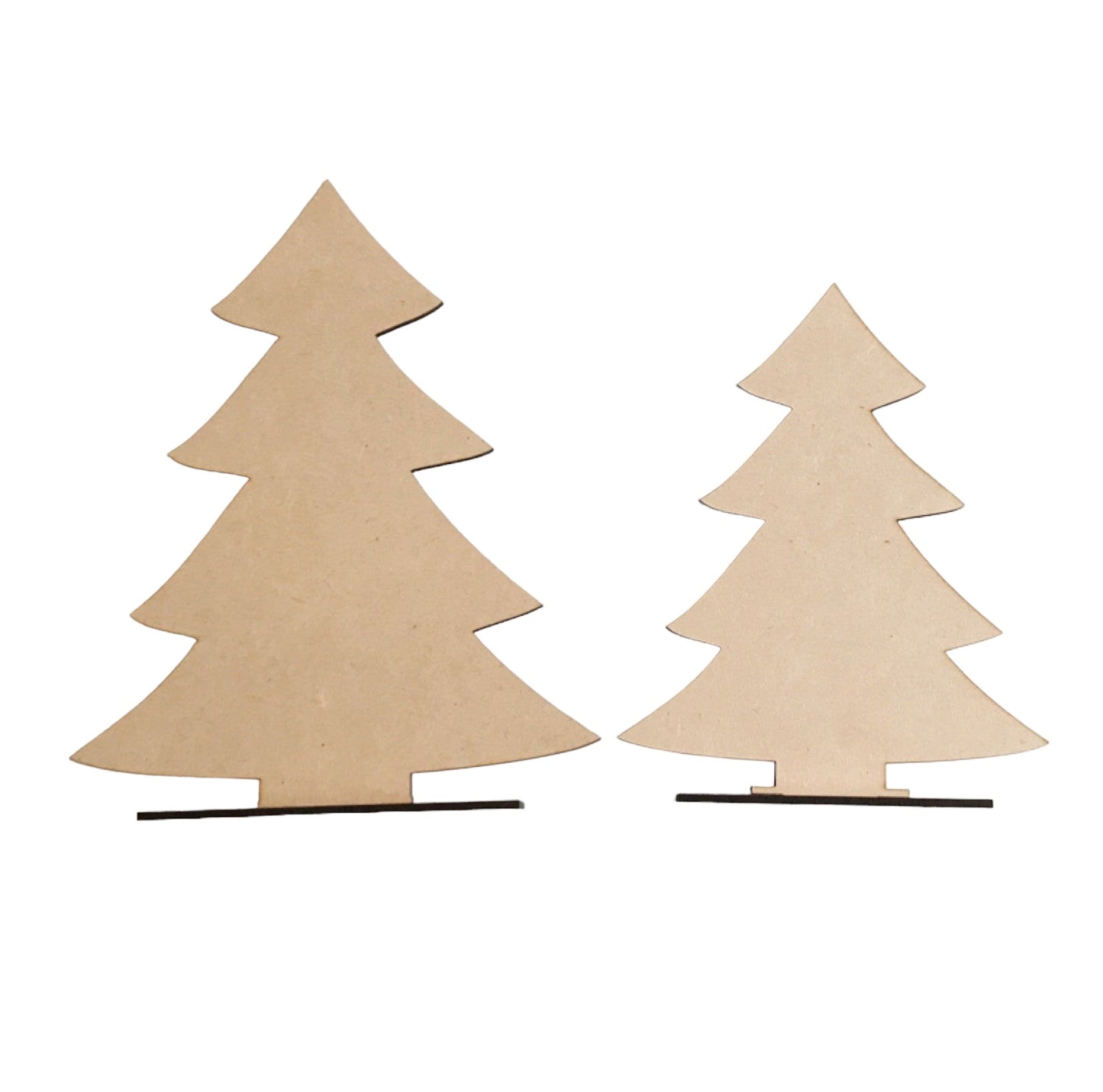 Tree Trees x2 Standing Raw MDF Wooden DIY Craft - The Renmy Store Homewares & Gifts 