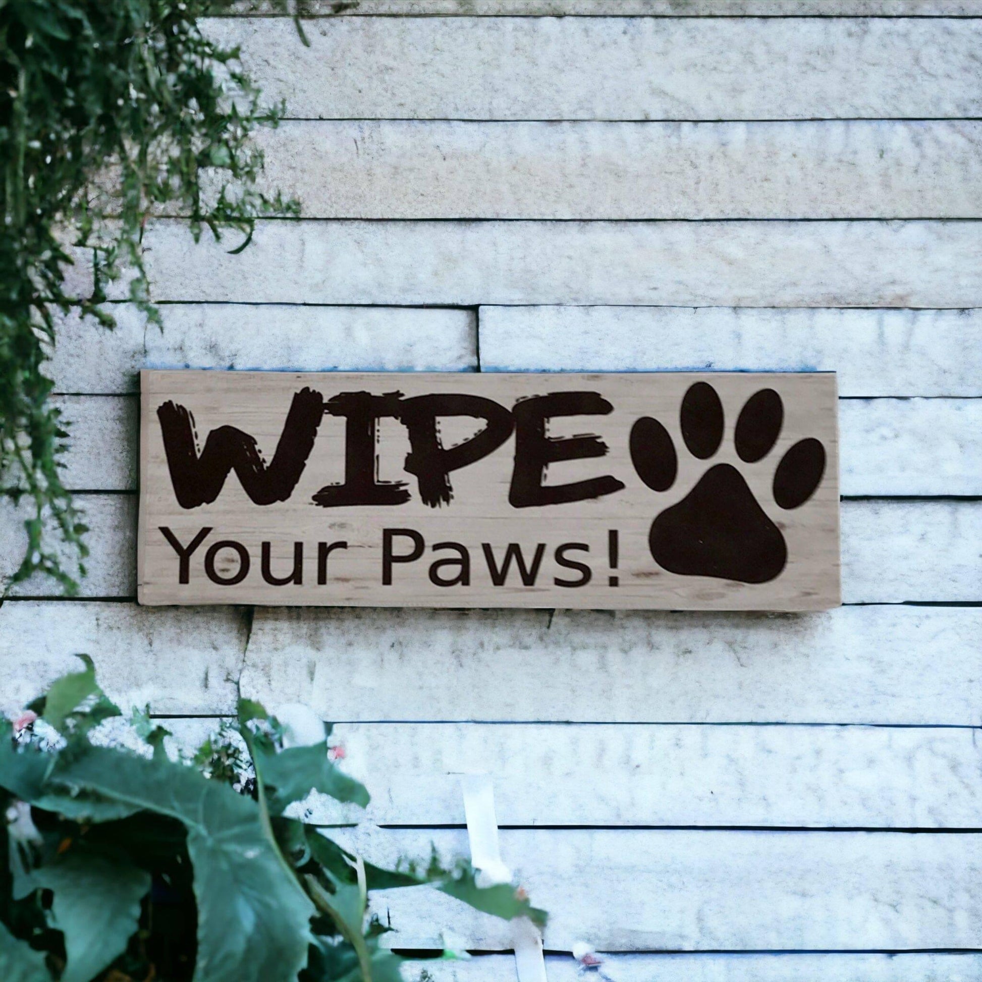 Wipe Your Paws Dog Sign - The Renmy Store Homewares & Gifts 