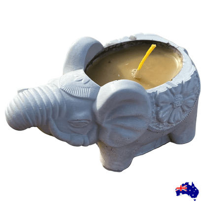 Pure Beeswax Elephant Candle Aussie Handmade
