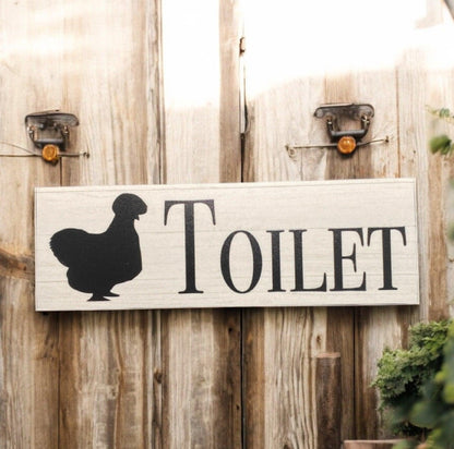 Silkie Chicken Toilet Laundry Bathroom Sign - The Renmy Store Homewares & Gifts 