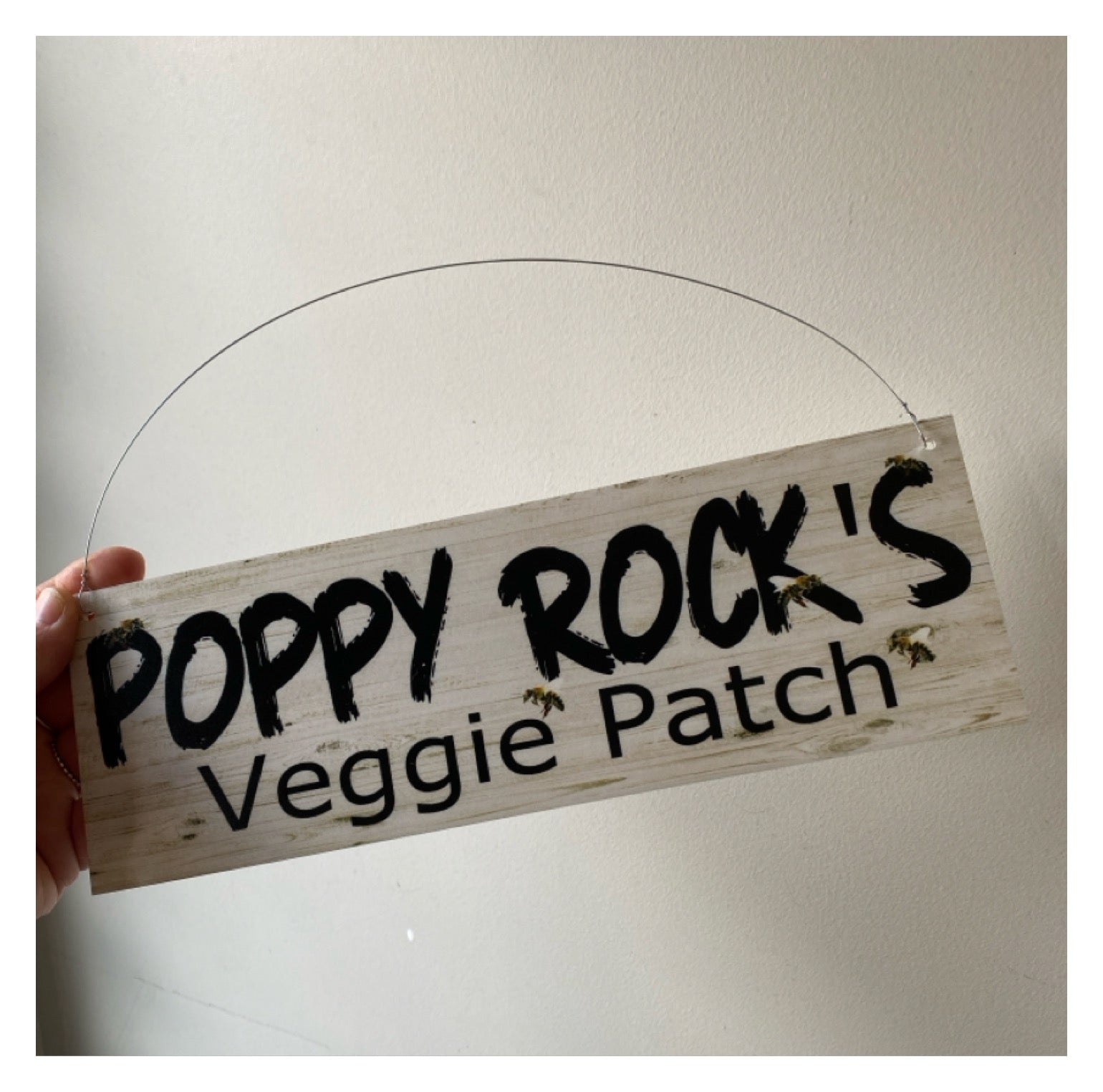 Custom Veggie Patch Garden Bees Sign - The Renmy Store Homewares & Gifts 