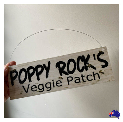 Custom Veggie Patch Garden Bees Sign - The Renmy Store Homewares & Gifts 