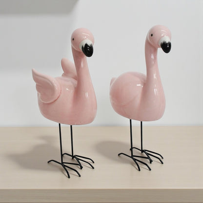 Flamingo Ornament Pretty Pink Set of 2