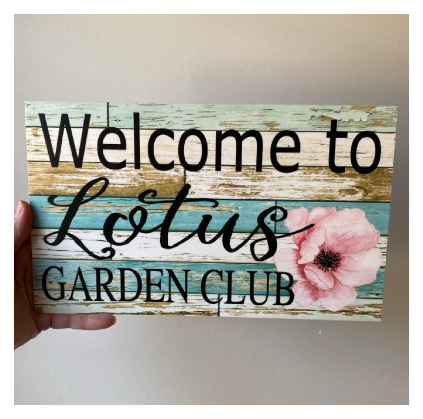 Welcome Garden Custom Personalised Sign Flower - The Renmy Store Homewares & Gifts 