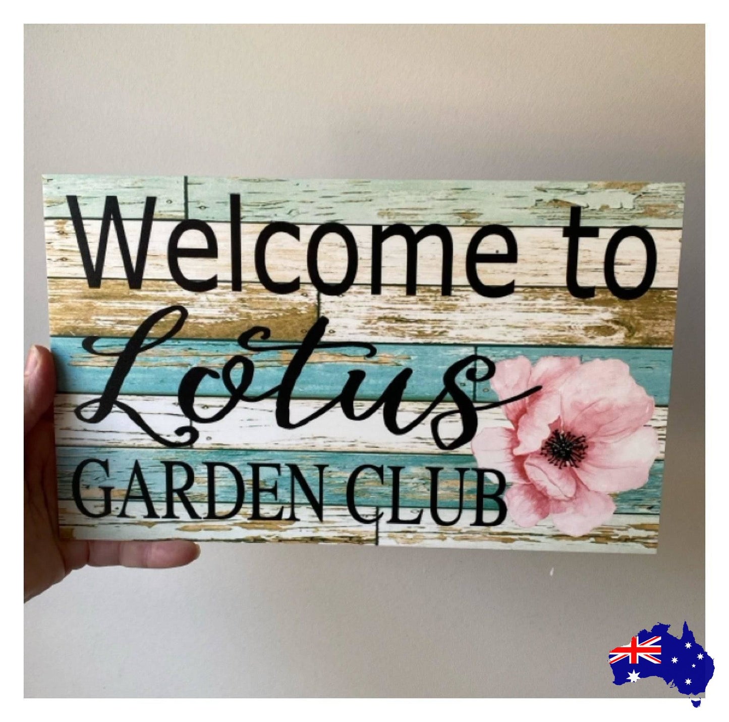 Welcome Garden Custom Personalised Sign Flower - The Renmy Store Homewares & Gifts 