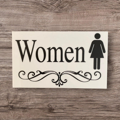 Toilet Door Women Men Vintage Scroll Sign - The Renmy Store Homewares & Gifts 