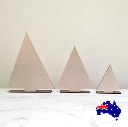 Tree Trees x3 Standing MDF Christmas Craft Laser Cut Shape
