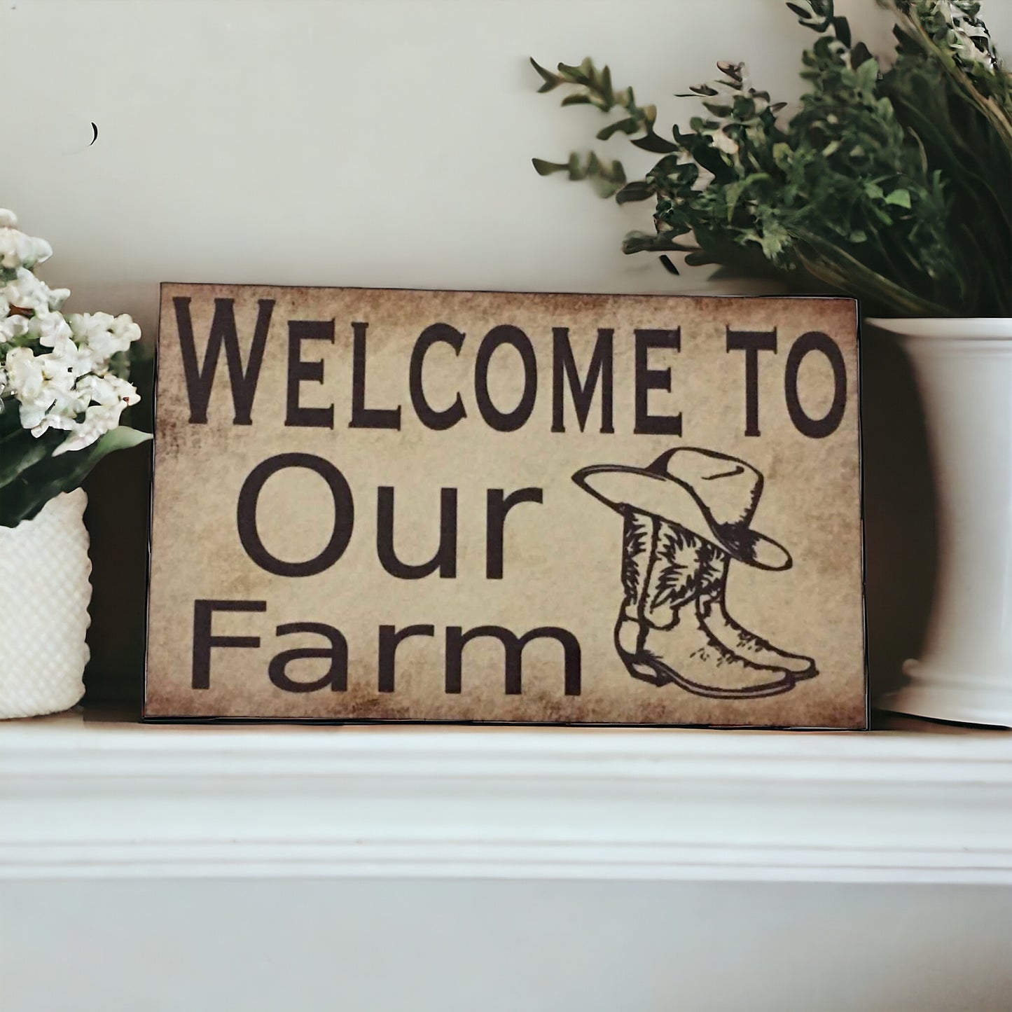 Welcome To Our Farm Sign - The Renmy Store Homewares & Gifts 