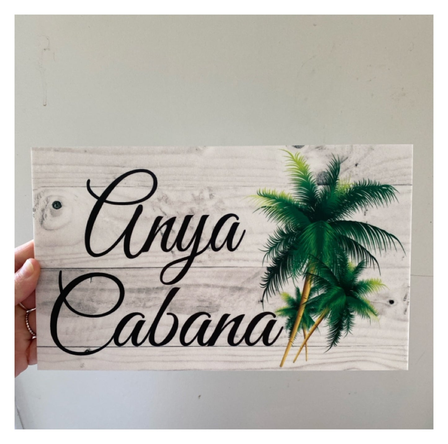 Personalised Beach House Number Custom Palm Tree Sign