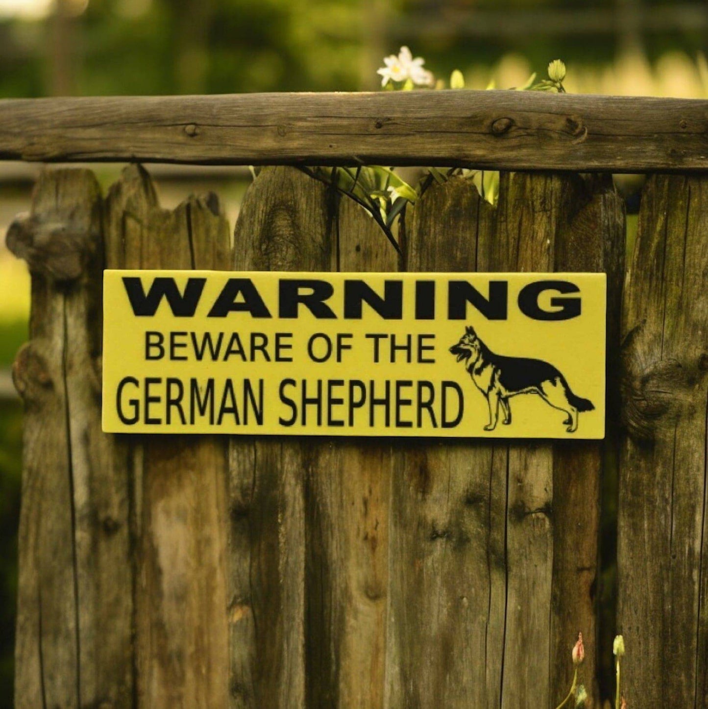 Warning Beware Of The German Shepherd Dog Sign - The Renmy Store Homewares & Gifts 