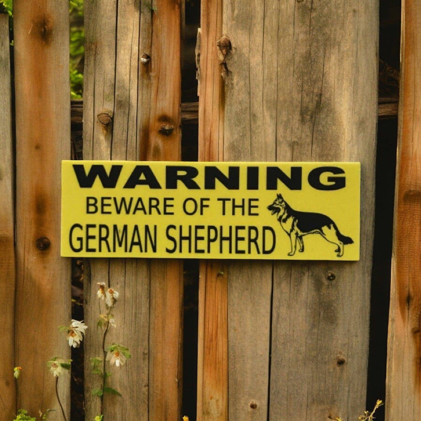 Warning Beware Of The German Shepherd Dog Sign - The Renmy Store Homewares & Gifts 