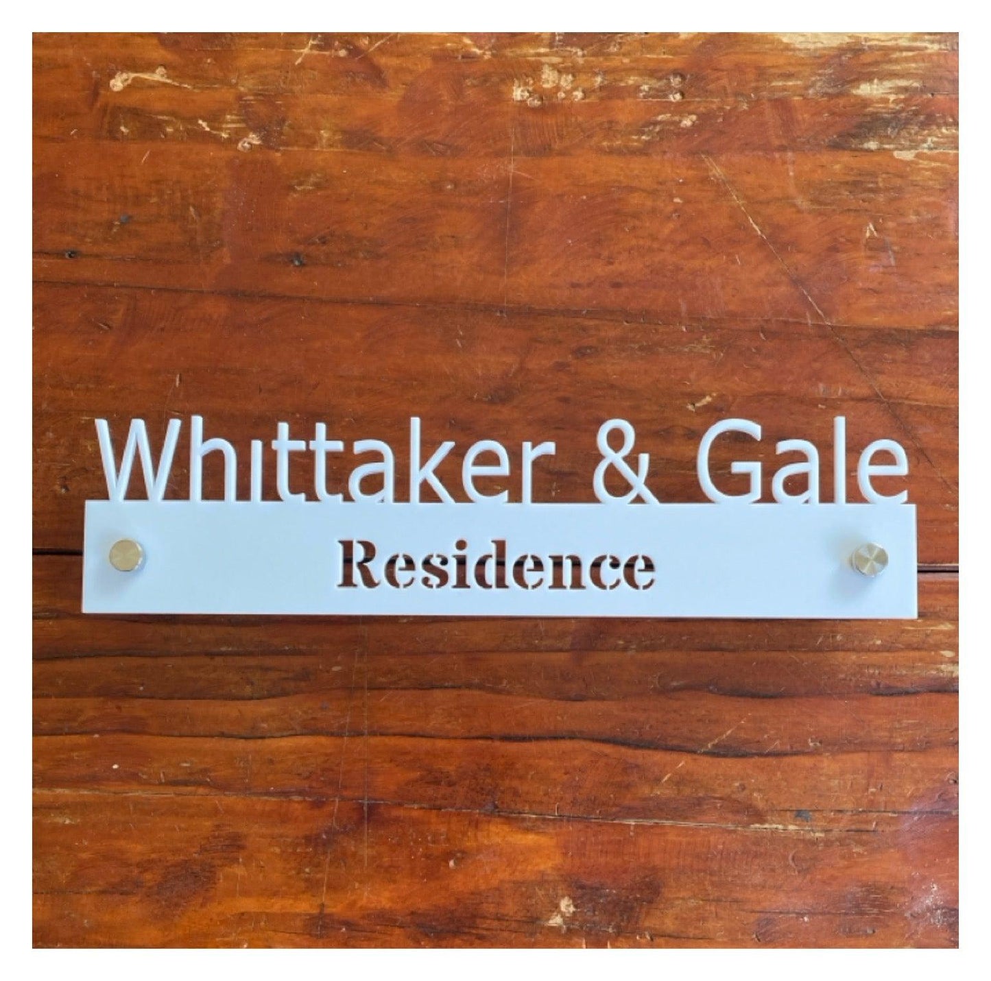 Personalised Residence Family Surname White House Custom Sign - The Renmy Store Homewares & Gifts 