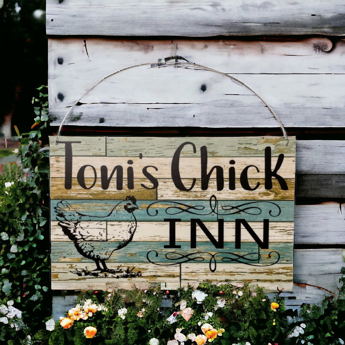 Chicken Chick Inn Custom Personalised Sign