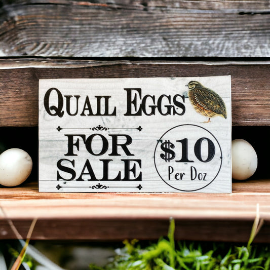 Quail Eggs For Sale Farm Stall Custom Sign - The Renmy Store Homewares & Gifts 