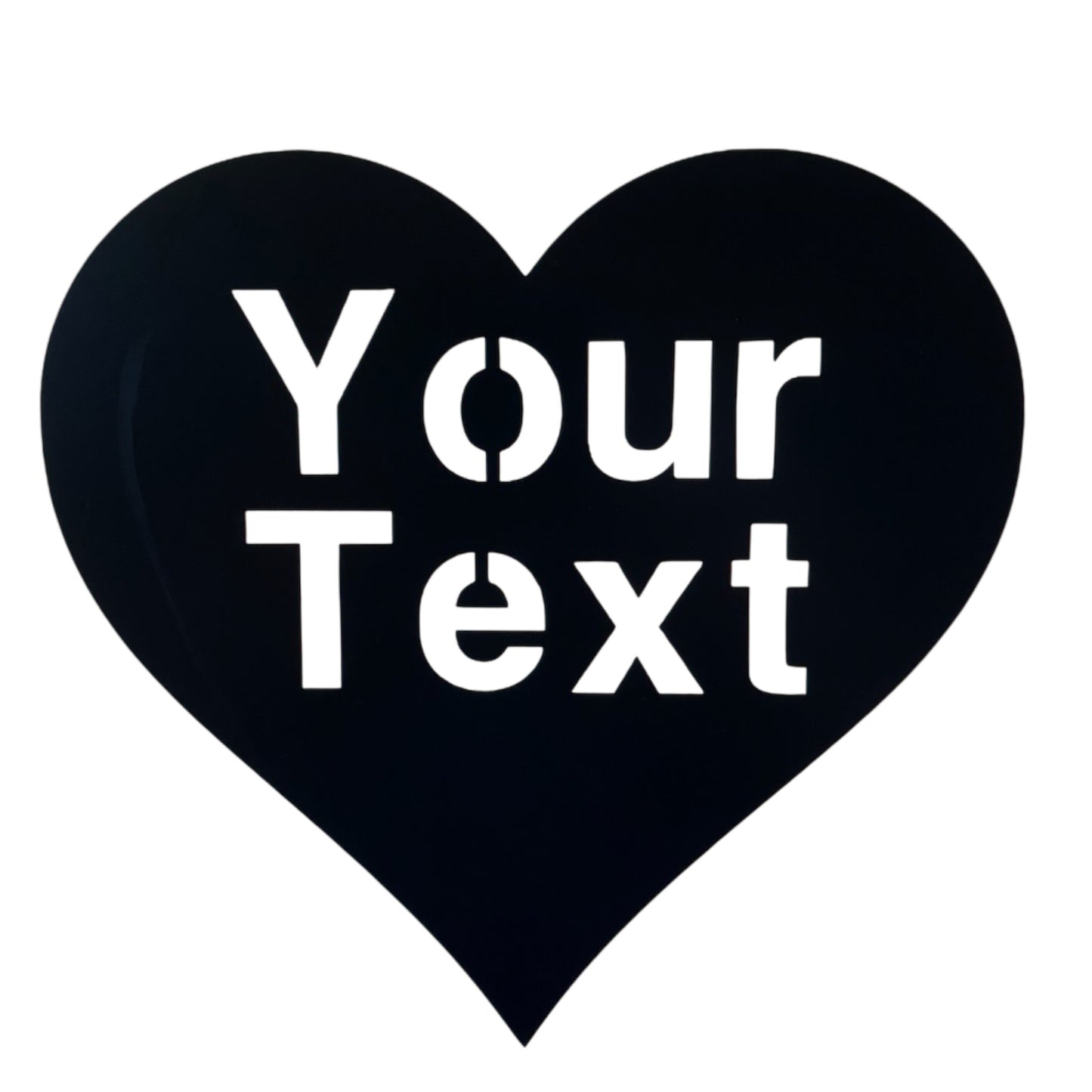 Custom Heart Personalised Sign - Rusty Metal - Aussie Made