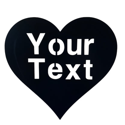 Custom Heart Personalised Sign - Rusty Metal - Aussie Made