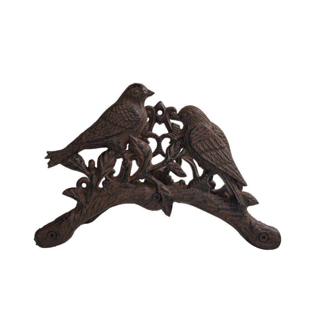 Bird Cast Iron Garden Hose Holder 24cm | Rustic Wall Mounted Hose Rack
