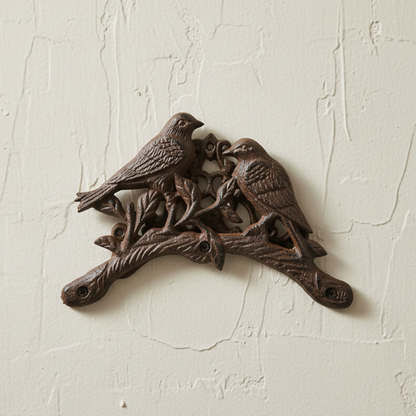Bird Cast Iron Garden Hose Holder 24cm | Rustic Wall Mounted Hose Rack