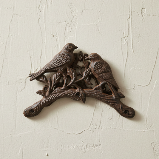 Bird Cast Iron Garden Hose Holder 24cm | Rustic Wall Mounted Hose Rack