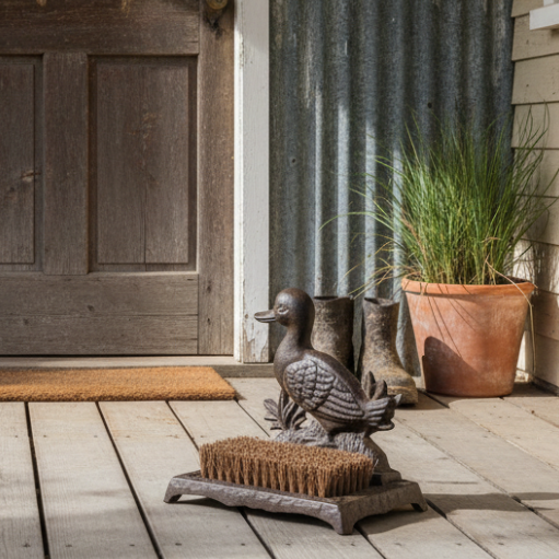Cast Iron Duck Boot Brush - Farmhouse Boot Cleaner