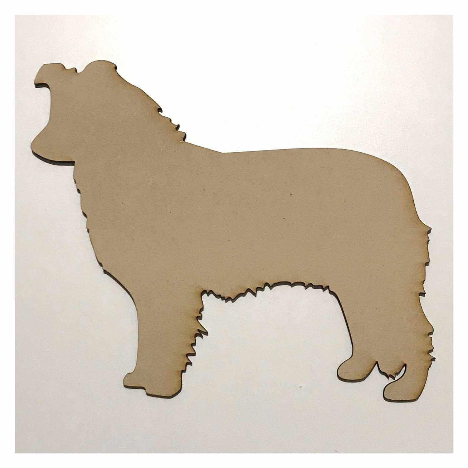 Border Collie Dog DIY Raw MDF Timber - The Renmy Store Homewares & Gifts 