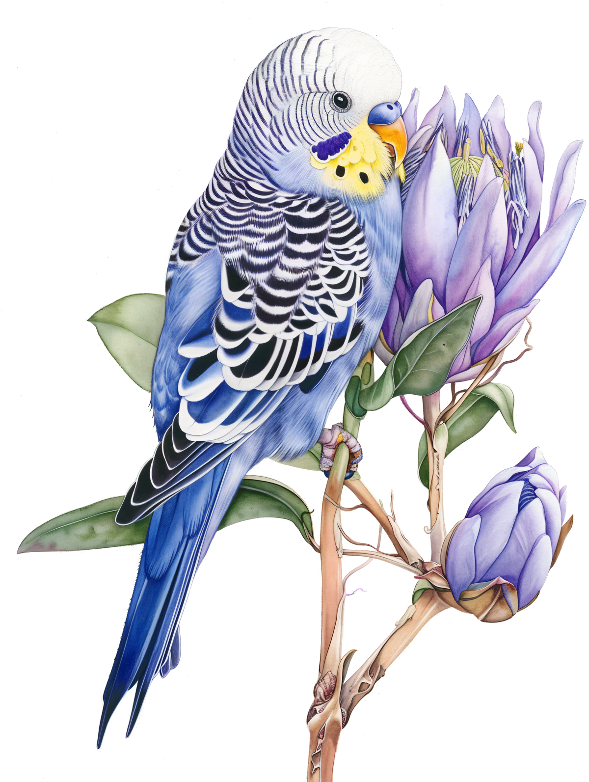 Blue Budgie Bird Custom Personalised Sign | Aussie Made | Australian Native Bird House Decor