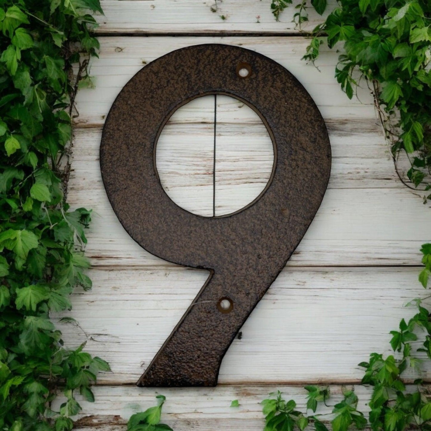 Number 9 Cast Iron Metal House Street Fence Wall Letterbox Large 16cm - The Renmy Store Homewares & Gifts 