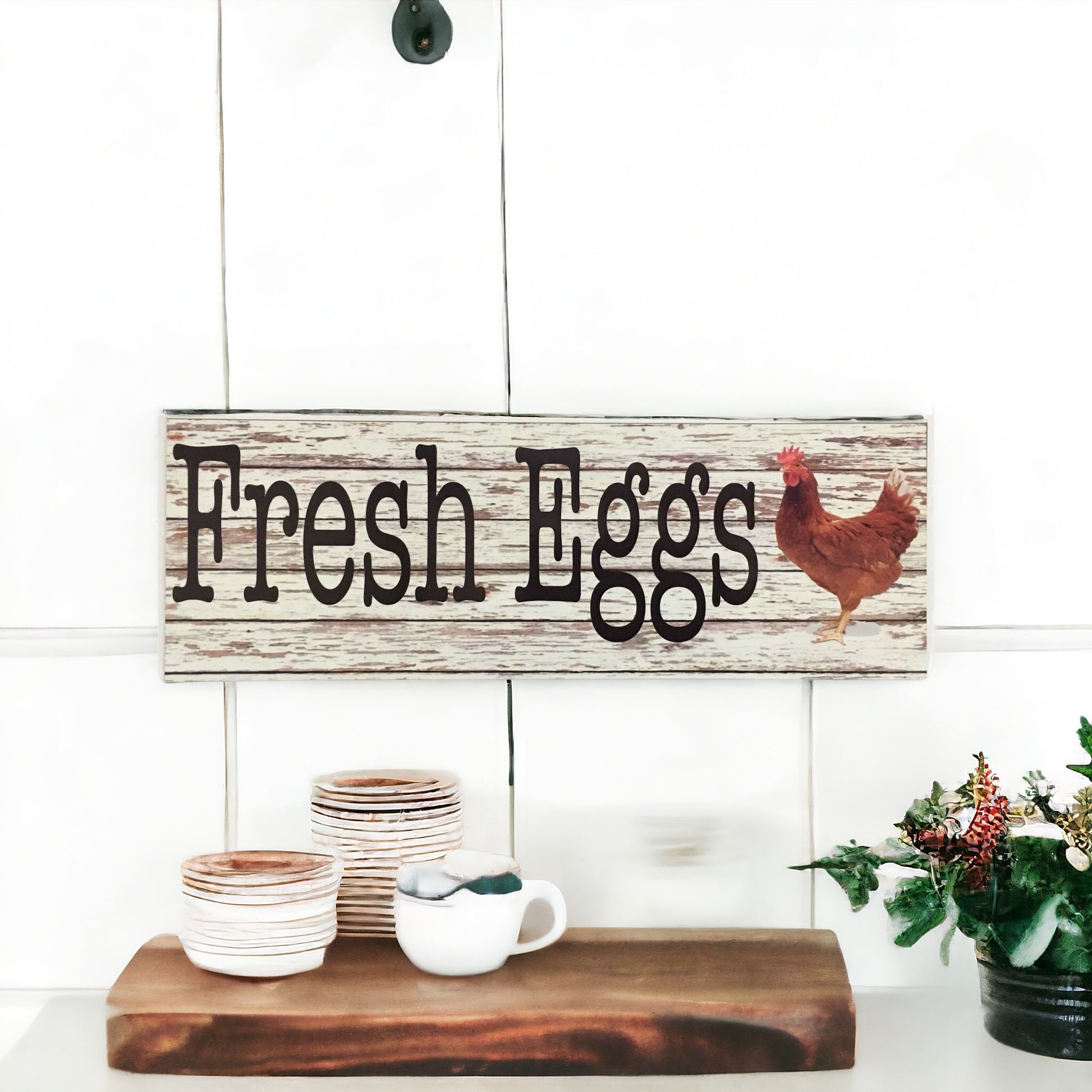 Fresh Eggs Chicken Sign - The Renmy Store Homewares & Gifts 
