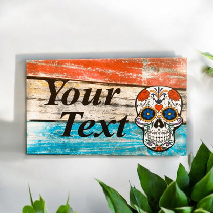 Mexican Skull Personalised Sign