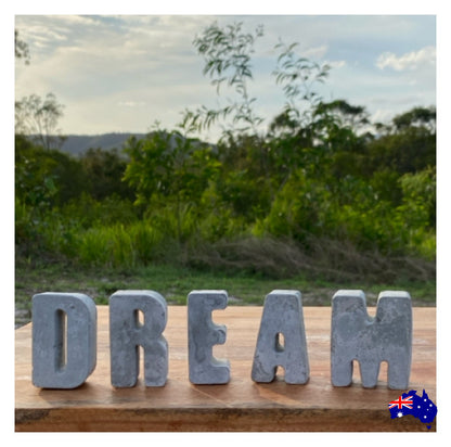 Letter Alphabet Rustic Aussie Handmade Concrete