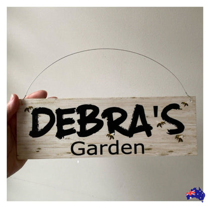 Custom Veggie Patch Garden Bees Sign - The Renmy Store Homewares & Gifts 