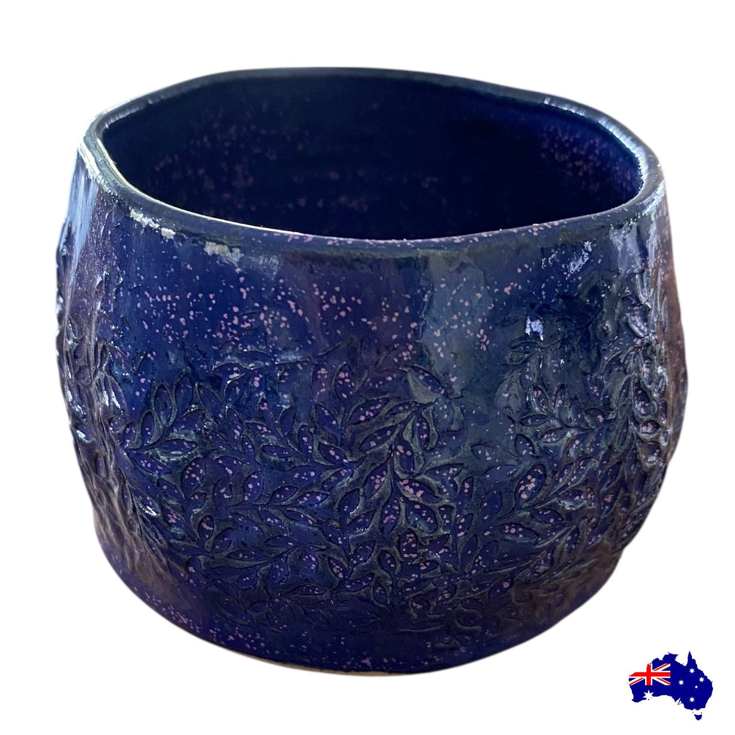Handmade Blue Ceramic Mug Cup & Earrings Gift Set | Aussie Made Wolf and Clay