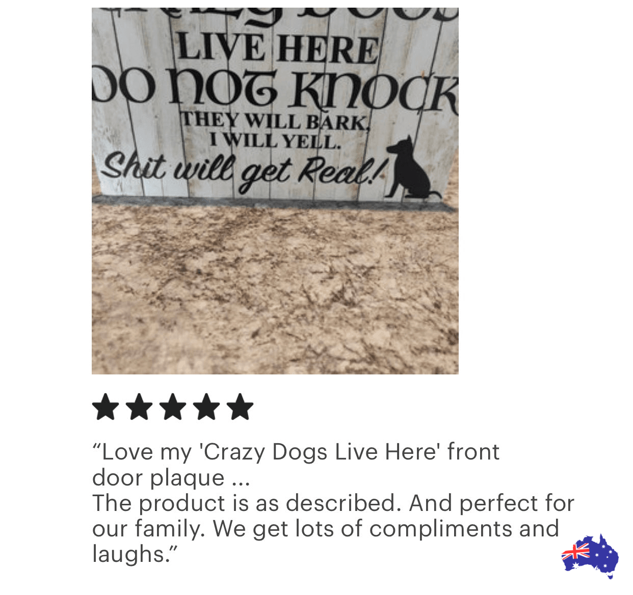 Crazy Dogs Live Here Do Not Knock Sign - The Renmy Store Homewares & Gifts 