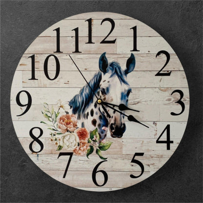 Clock Wall Horse Floral Appaloosa Aussie Made