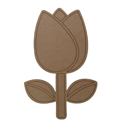 Tulip Flower Garden MDF Timber DIY Raw - The Renmy Store Homewares & Gifts 