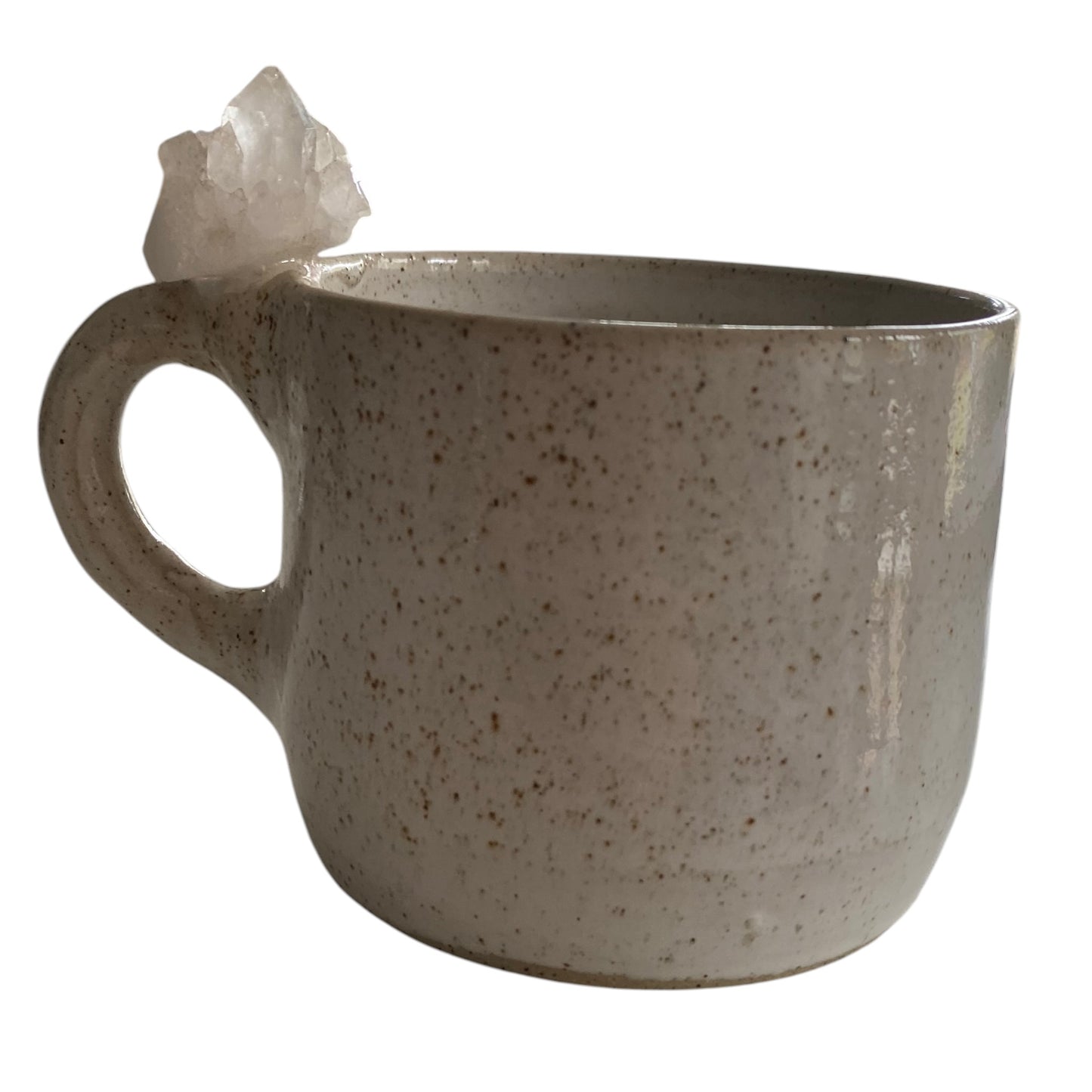 Handmade Clear Quartz Crystal Ceramic Mug | Australian Made | Wolf and Clay
