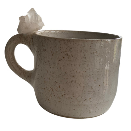 Handmade Clear Quartz Crystal Ceramic Mug | Australian Made | Wolf and Clay