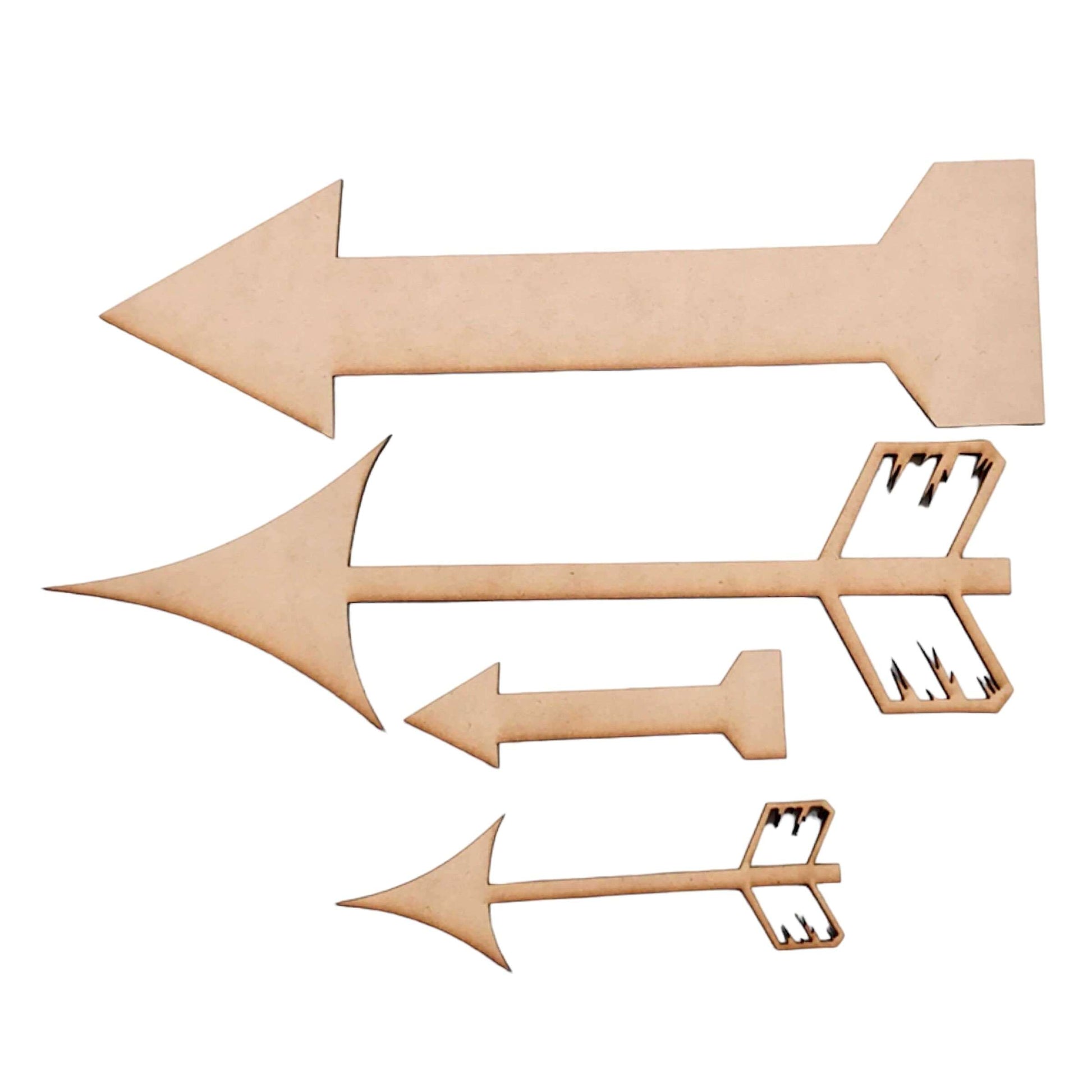 Arrow Set of 4 MDF DIY Raw Cut Out Art Craft Decor - The Renmy Store Homewares & Gifts 