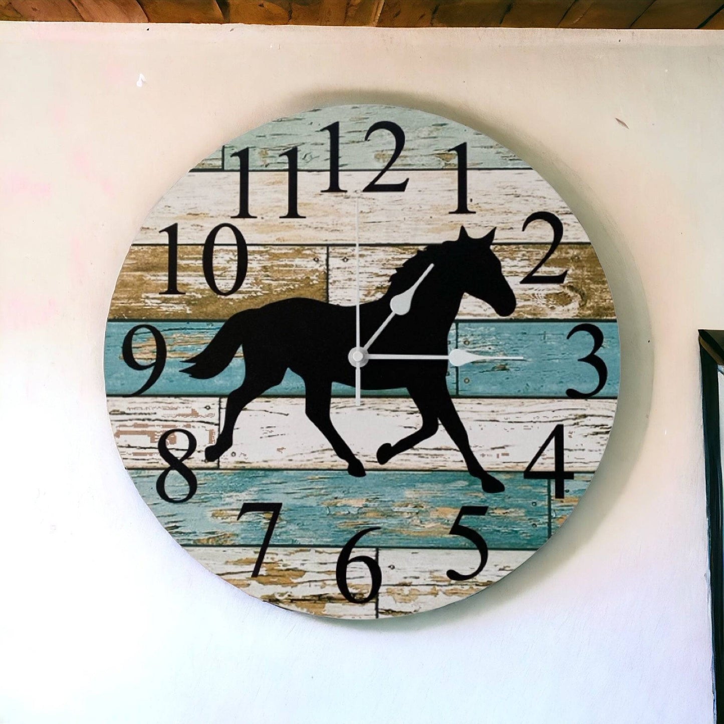 Clock Wall Horse Farmhouse Aussie Made - The Renmy Store Homewares & Gifts 