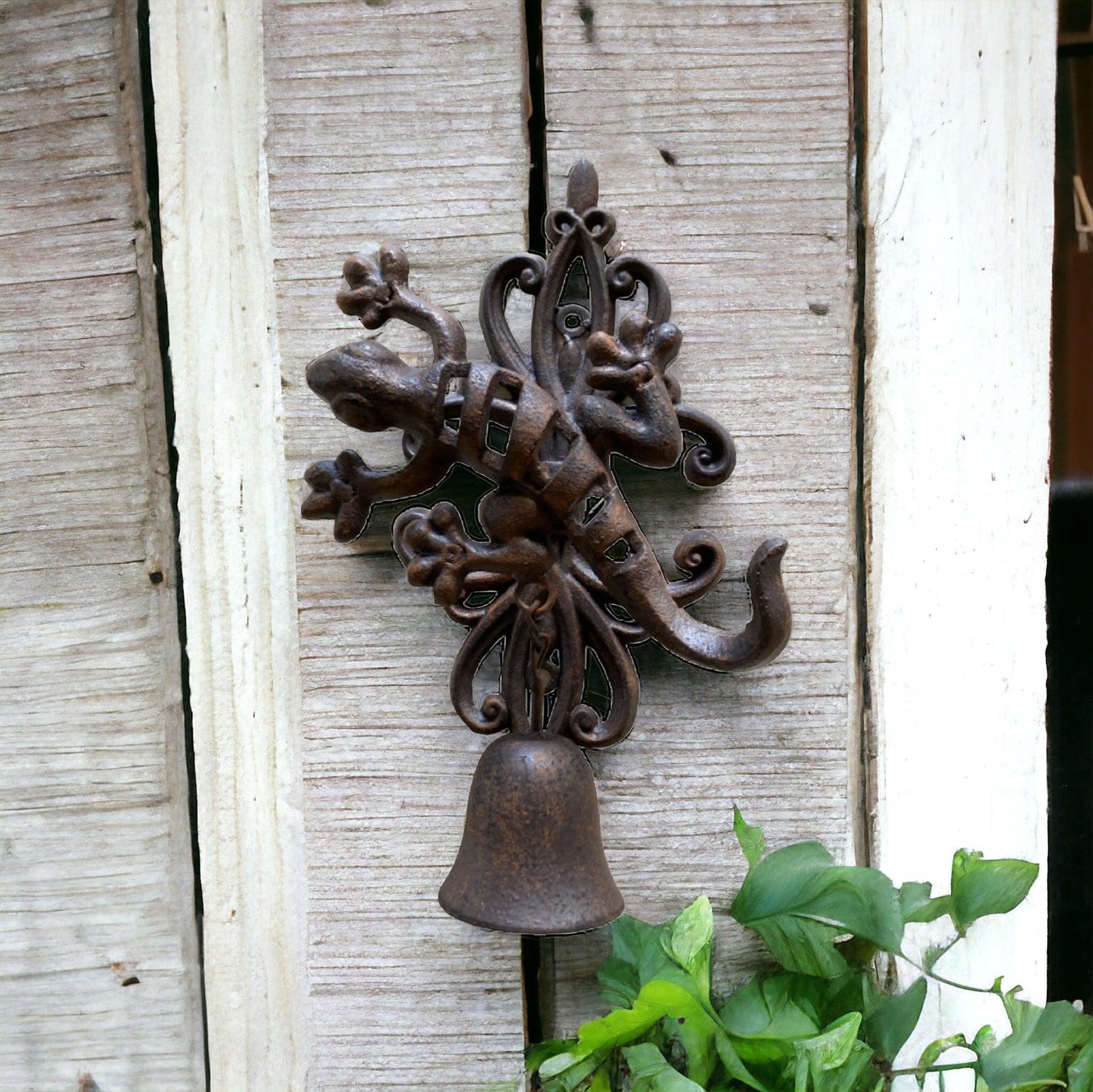 Door Bell Lizard Gecko Butterfly Cast Iron - The Renmy Store Homewares & Gifts 