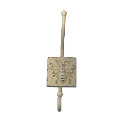 Bee Hook White Cast Iron - The Renmy Store Homewares & Gifts 