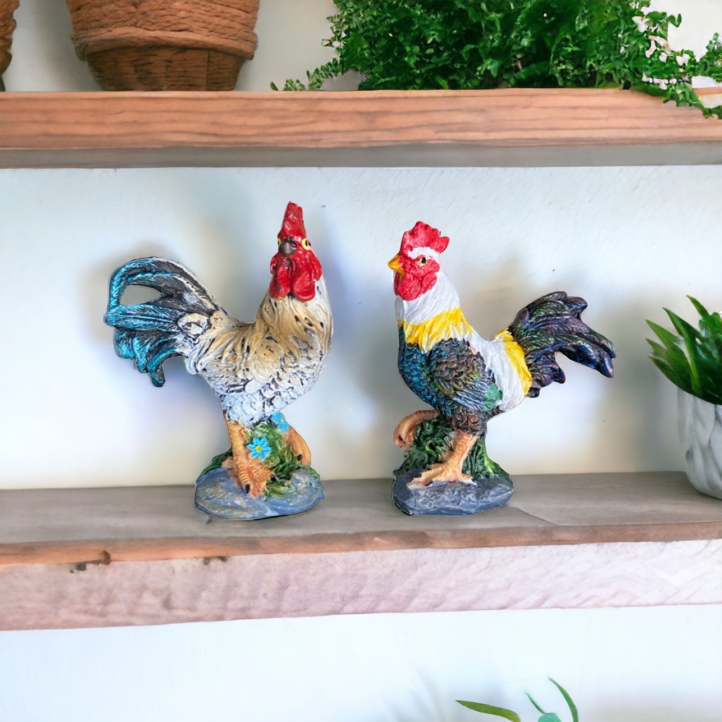 Rooster Country Set of 2 Ornament 9cm