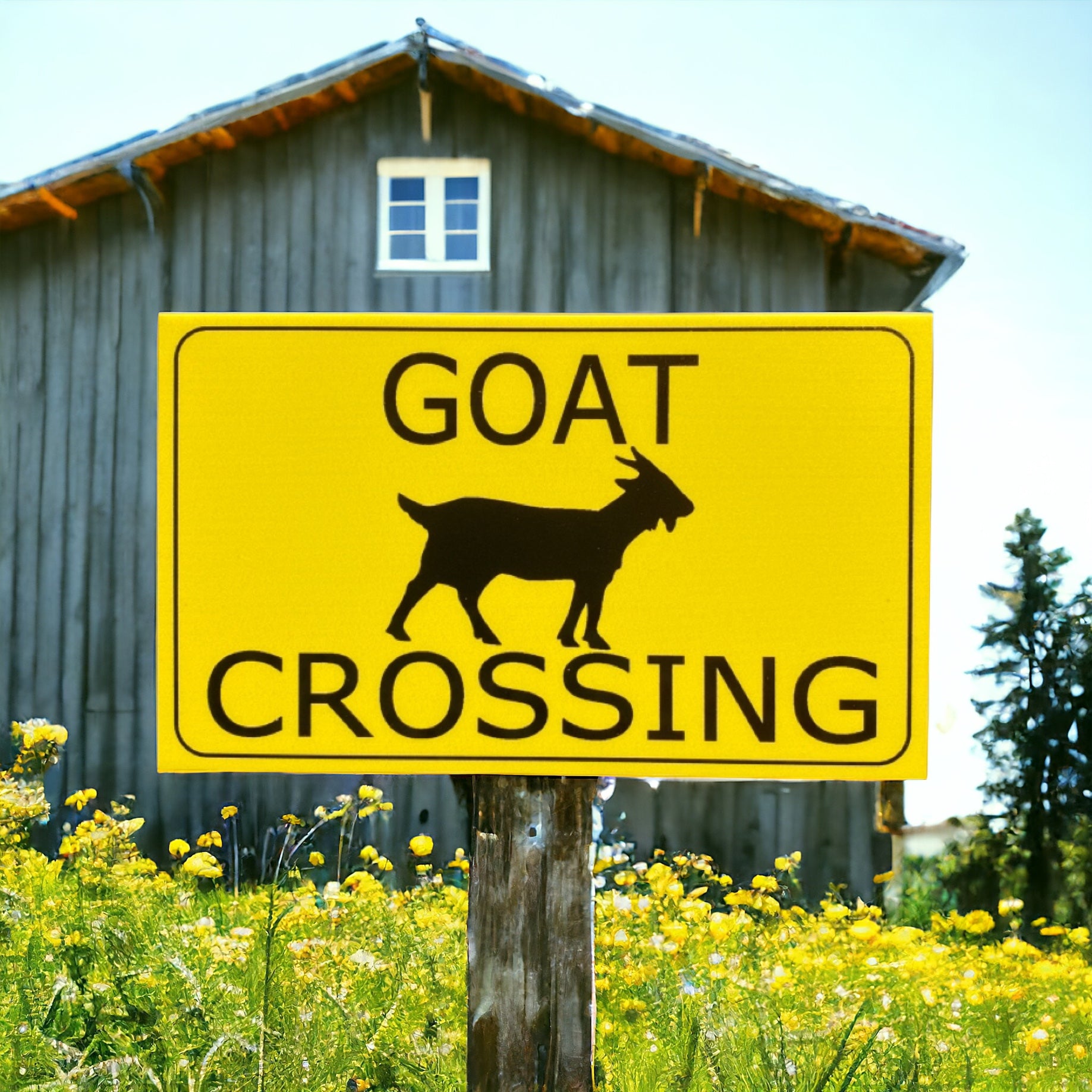 Goat Crossing Sign - The Renmy Store Homewares & Gifts 