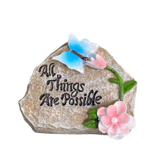 Garden Stone Rock Gardeners Possible Ornament - The Renmy Store Homewares & Gifts 