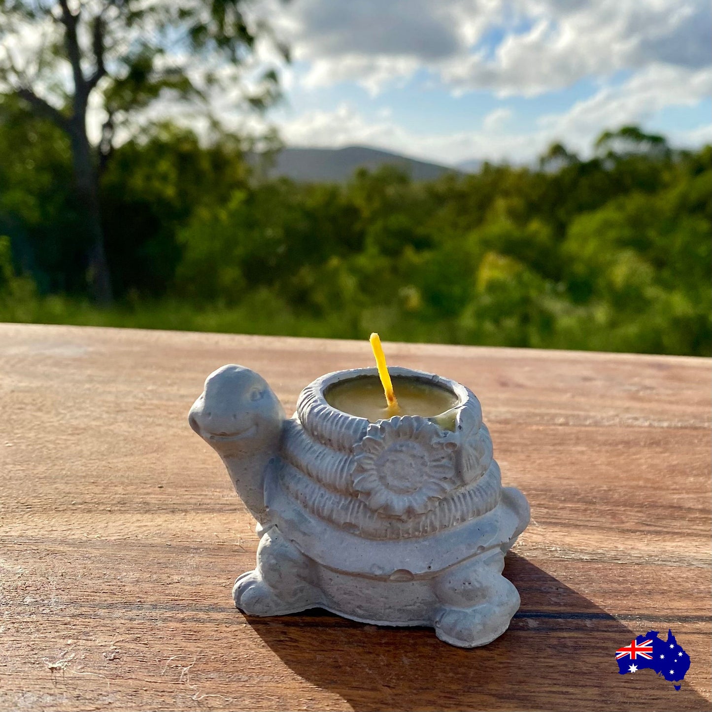 Pure Beeswax Turtle Candle Aussie Handmade