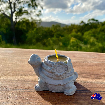 Pure Beeswax Turtle Candle Aussie Handmade