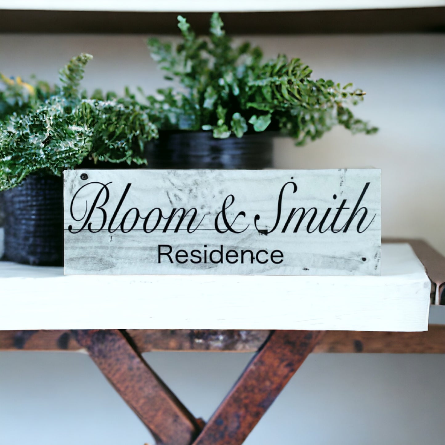 Family Residence Custom Personalised House Rustic Sign