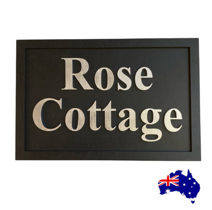 Cottage House Residence Timber Wood Custom Personalised Large Sign
